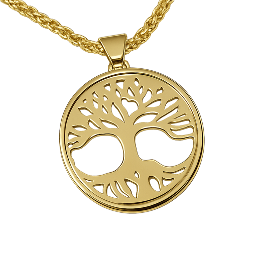 Op maat gemaakte gouden hanger – levensboom